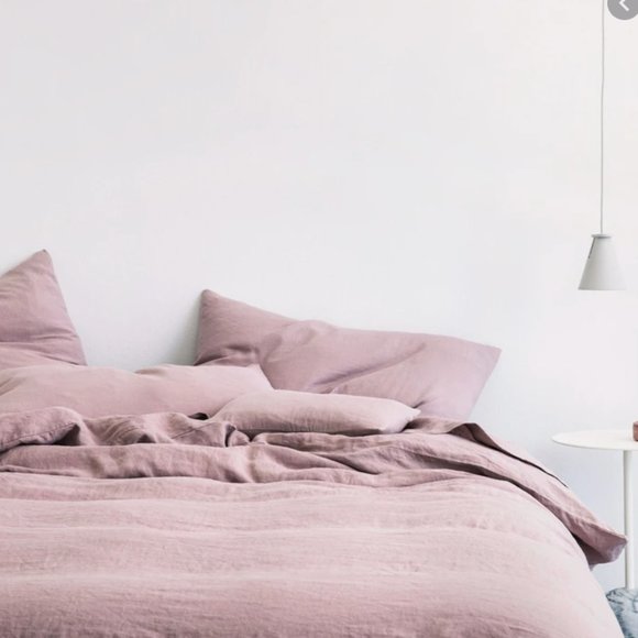 Morrow Soft Goods Heirloom Linen Mauve Set - Picture 2 of 7